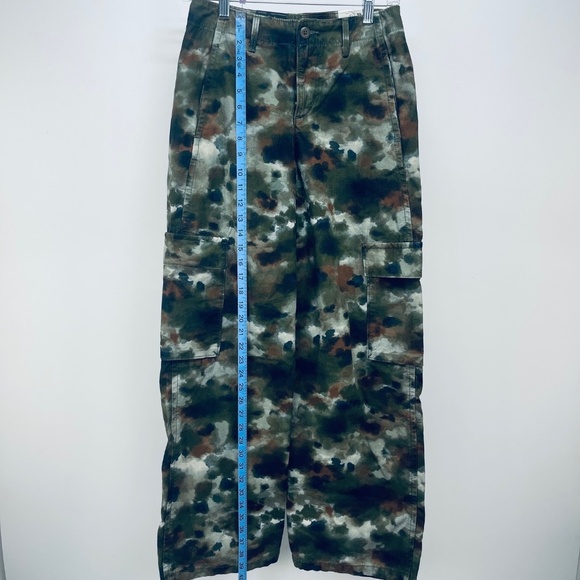 Levi’s Baggy Pants Sz 23x30 Women’s Cargo A Mid Rise Straight Leng Green New - Picture 2 of 13